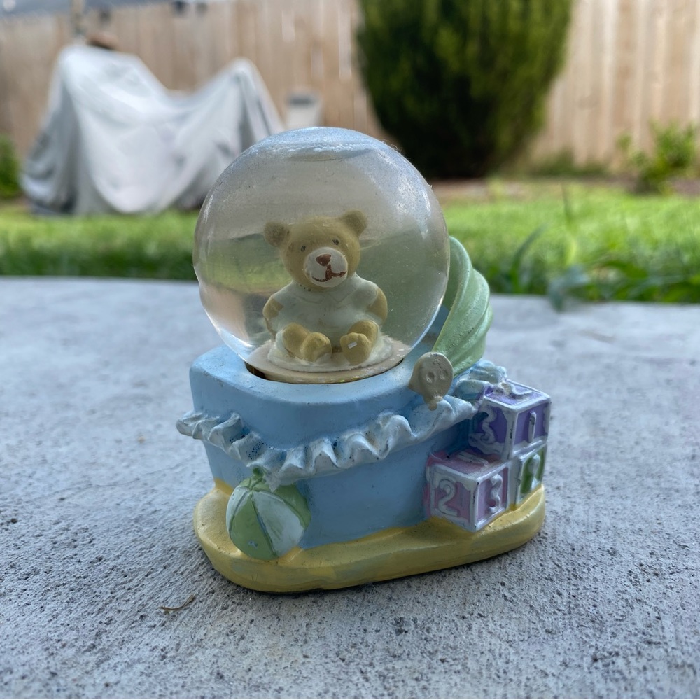 Baby Pastel Snow globe Baby Shower Nursery Gift